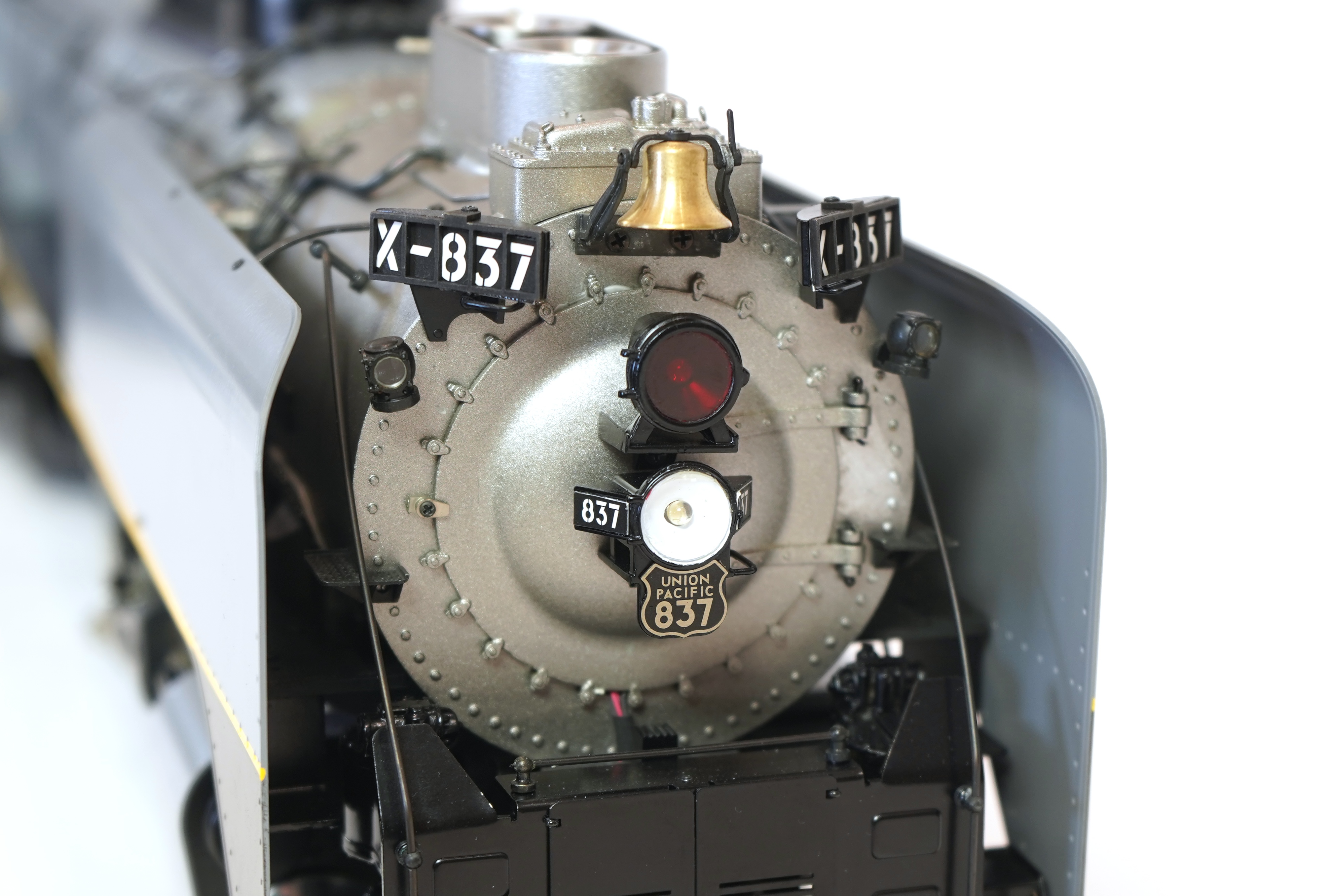 A Gauge One Aster Hobbies live steam Union Pacific FEF Class 844, 4-8-4 tender locomotive, 837, the factory ‘Built Up’ version, spirit fired working two cylinder motion, with assembly instructions, operating instructions